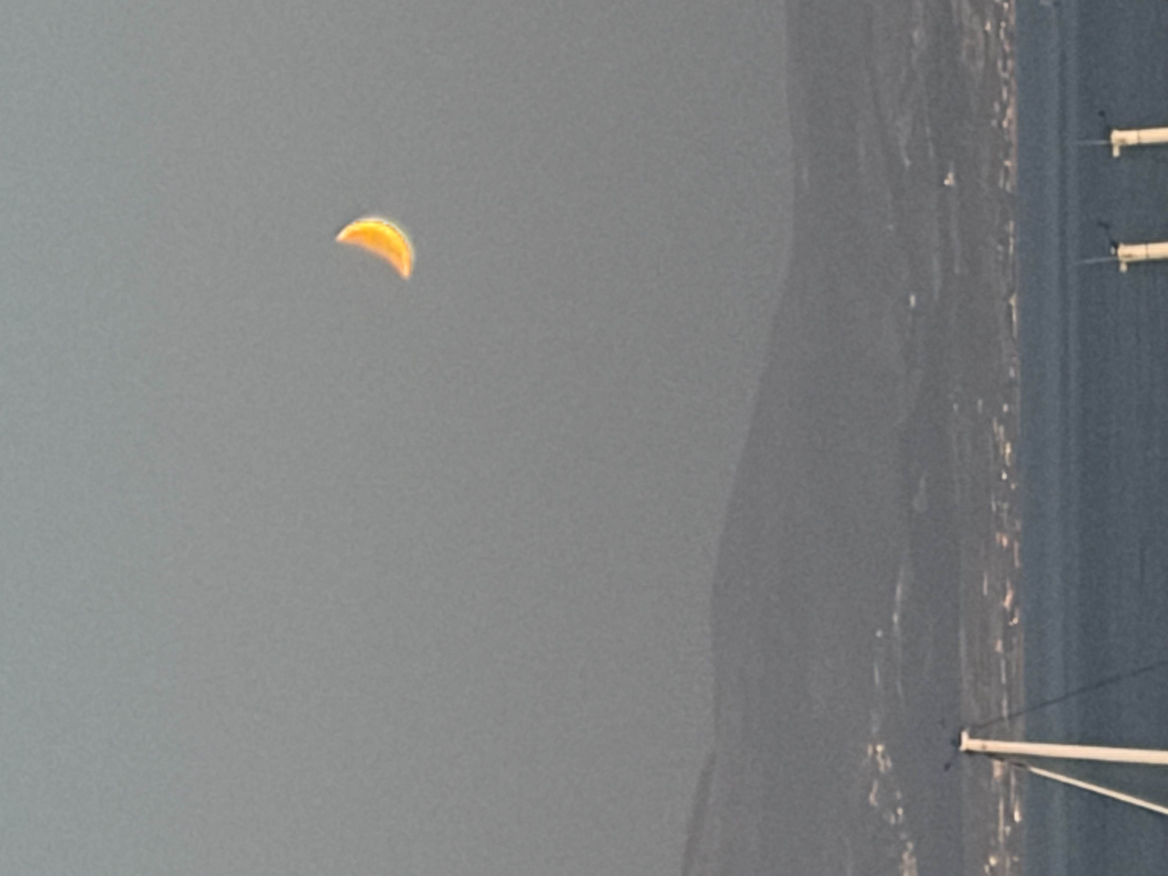 Partial lunar eclipse     On Naxos this morning!